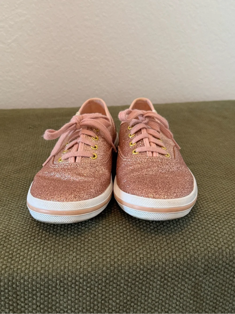 Kids x Kate Spade Pink Glitter Casual Sneakers Champion Glitter